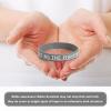 50 Pcs Brain Cancer Awareness Rubber Bracelets Gray Ribbon Awareness Silicone Wristband Bulk Brain Injury Cancer Awareness Bracelet Motivational Wristbands For Unisex Men Women Support Fundraisers view 4