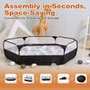 Foldable Ball Pit for Toddlers, Large Pop Up Ball Pits Kids Play Tent Crawl Playpen Ball Pool Playhouse Playpen with Storage Bag, for Boys Girls Dogs Cats Ferrets Indoor Outdoor, Black view 2