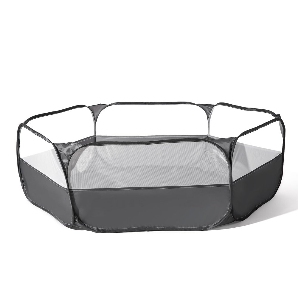 Foldable Ball Pit for Toddlers, Large Pop Up Ball Pits Kids Play Tent Crawl Playpen Ball Pool Playhouse Playpen with Storage Bag, for Boys Girls Dogs Cats Ferrets Indoor Outdoor, Dark Gray
