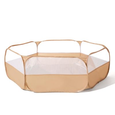 Foldable Ball Pit for Toddlers, Large Pop Up Ball Pits Kids Play Tent Crawl Playpen Ball Pool Playhouse Playpen with Storage Bag, for Boys Girls Dogs Cats Ferrets Indoor Outdoor, Khaki