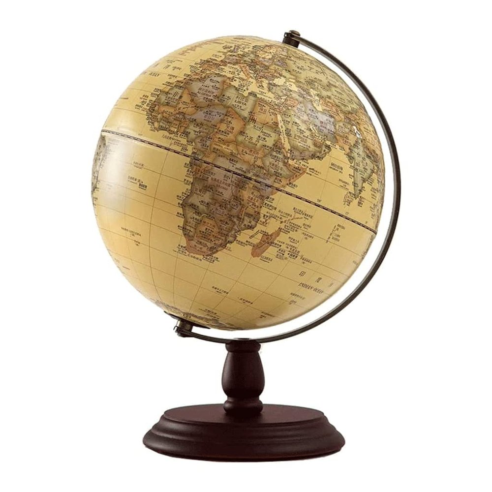 POCHY Practical Globe Metal Bracket Educational Globe Raised Relief Geographic Globes Creativity World Globe for Home Office Shelf Desktop Display Beautifully Decor