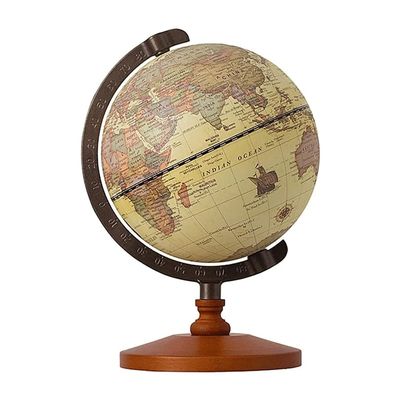 POCHY Practical Globe Vintage World Globe Metal Bracket Geographic Globes Small Educational Globe Creativity Globe for Shelf Desktop Display Beautifully Decor
