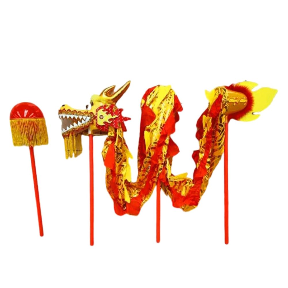 3m Silk Dragon Dance Satin Cloth Dragon Dragon and Lion Dance Props Outdoor Activity Classic Chinese Style Dragon Dance
