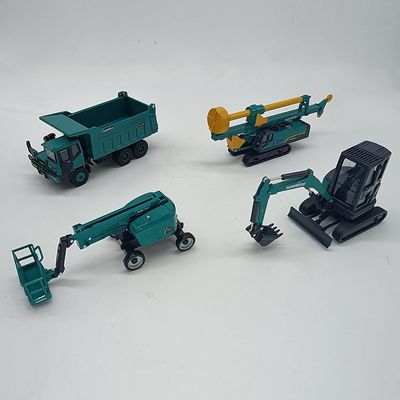 1:100 Scale Sunward Mini Diecast Model Aerial Work Platform Rotary Drill Rig Excavator Dump Truck Replica Gift Box Set Collection