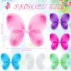 24 Pcs Fairy Wings Kids Bulk, Butterfly Angel Costume Wings for Girls 20 x 21 Inch, Fairy Princess Wings Fairy Birthday Decorations Butterfly Party Favors Supplies Halloween Dress up Role Play view 2
