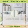 Reinforced 55" Wide Retractable Baby Gates for Doorways to Prevent Crawling Under, Outdoor Retractable Gate, Mesh Child Safety Gates for Toddlers, Indoor/Outdoor Baby Gate for Deck/Porch/Patio, White view 2