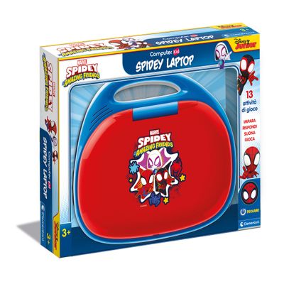 Clementoni - 16454 - Kids Marvel Spidey And His Amazing Friends Laptop - Electronic Talking Educational Game, Laptop for Kids 3 Years, Technology, Portable