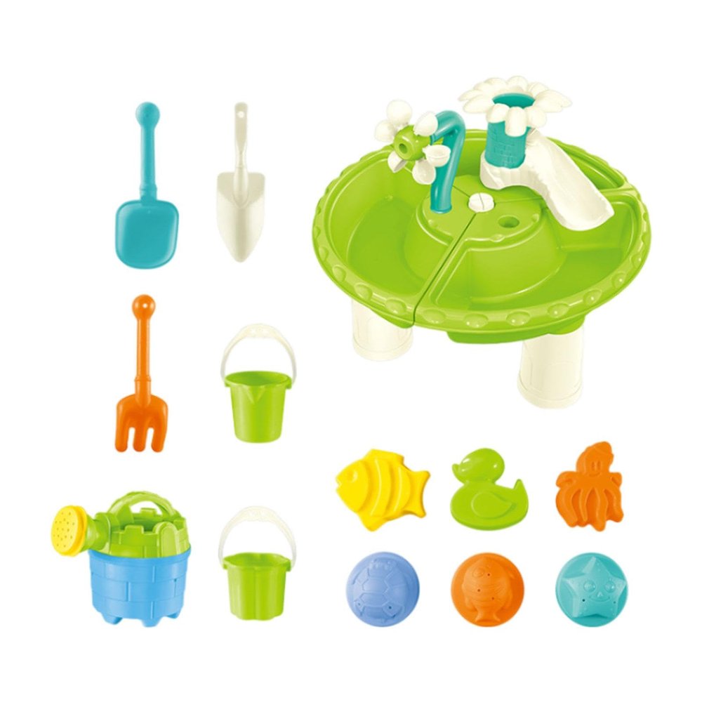 Menolana 13x Kids Beach Summer Toys Sandbox Table for Outdoor Activity Water Toys Water Water Table for Activity Outside Kids Girls, Round