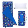 Wildkin Kids Microfiber Nap Mat  Soft Sleep Mat with Pillow, Ideal for School & Travel - Robots view 1