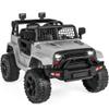 Best Choice Products 12V Kids Electric Vehicle Toy Ride On Car with Parent Remote Control for Toddlers, Seat Harness, 61 lbs Weight Capacity, Locking Doors, Spring Suspension, Bluetooth - Gray view 1
