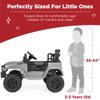 Best Choice Products 12V Kids Electric Vehicle Toy Ride On Car with Parent Remote Control for Toddlers, Seat Harness, 61 lbs Weight Capacity, Locking Doors, Spring Suspension, Bluetooth - Gray view 4