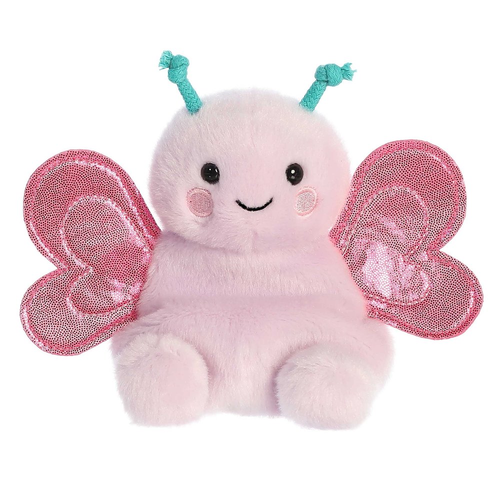 Aurora Adorable Palm Pals Petunia Butterfly Stuffed Animal - Fun Collectible Plush for Kids and Adult Collectors - Perfect for Decorating Rooms and Birthday Gifts - Pink 6.5 Inches