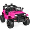 Best Choice Products 12V Kids Electric Vehicle Toy Ride On Car with Parent Remote Control for Toddlers, Seat Harness, 61 lbs Weight Capacity, Locking Doors, Spring Suspension, Bluetooth - Hot Pink view 1