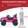 Best Choice Products 12V Kids Electric Vehicle Toy Ride On Car with Parent Remote Control for Toddlers, Seat Harness, 61 lbs Weight Capacity, Locking Doors, Spring Suspension, Bluetooth - Hot Pink view 4