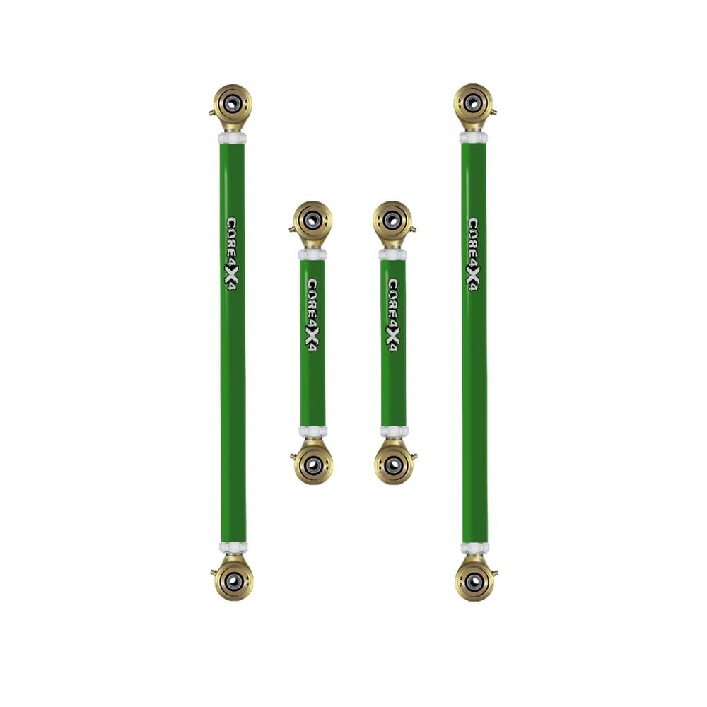 CORE 4X4-4pc Crawl Series Rear Adjustable Control Arm Kit - Compatible with Toyota 4Runner 03-24 (Green)