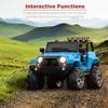 Best Choice Products Kids 12V Ride On Truck, Battery Powered Toy Car w/Spring Suspension, Remote Control, 3 Speeds, LED Lights, Bluetooth - Light Blue view 4