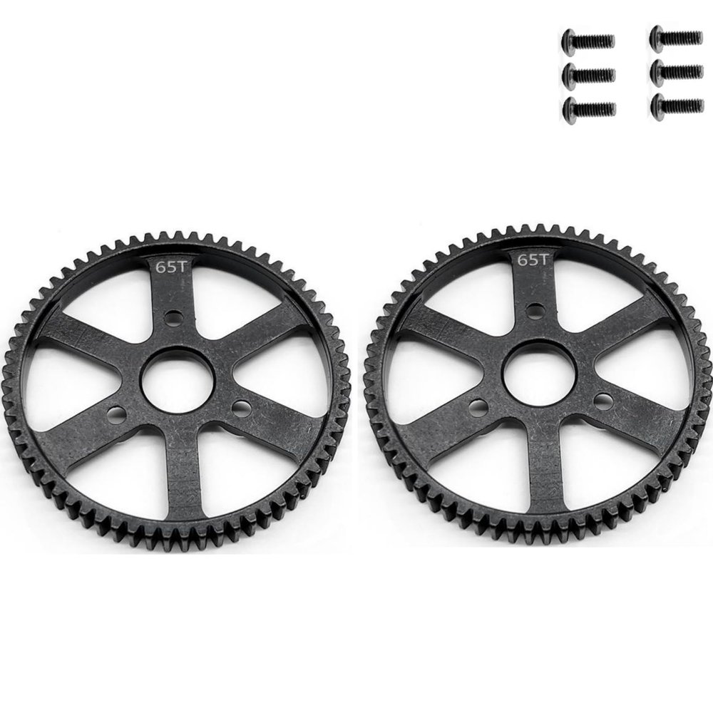 2pc Hard Steel 65T Spur Main Gear 0.8M 32P for Traxxas Summit E-Revo E-Maxx 3960