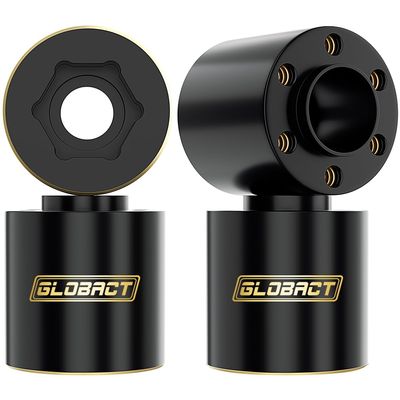 GLOBACT Brass Weights 12mm Hex Hub Extended Wheel Hex Hubs 200g Counterweight for 1/10 Trx4 Trx6 Axial SCX10 II III Redcat GEN7 GEN8 1.9in 2.2in Wheel Rims Upgrade Parts (4Pcs 22mm)