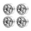 4Pcs 27.5 * 14.5mm Aluminum Alloy 7mm Hex Hub 1.0 Beadlock Wheels Rims Wheel Weights for 1/18 1/24 RC Crawler Axial SCX24 AX24 Wrangler JLU Deadbolt C10 B17 TRX4M Upgrades (Titanium) view 1