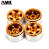 4Pcs 27.5 * 14.5mm Aluminum Alloy 7mm Hex Hub 1.0 Beadlock Wheels Rims Wheel Weights for 1/18 1/24 RC Crawler Axial SCX24 AX24 Wrangler JLU Deadbolt C10 B17 TRX4M Upgrades (Orange) view 4