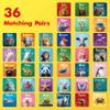 72 PCS Memory Matching Game, Real Animal Matching Cards for Toddlers 36 Pairs Memory Cards for Preschool 4 5 6 Years Old view 2