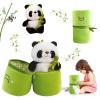 Emoin Soft Reversible Panda Stuffed Animals with Bamboo Storage Bag, 11-Inch Interactive Baby Toy, Cute Cuddly Panda Plush Toy for Kids & Adults  Perfect for Birthday & Easter Gifts view 1