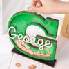 callie Personalized Initial Piggy Bank Gift for Kids Initial Bank with Alphabet Letters Interactive Money-Saving Wooden Bank for Kids Birthday Home Decoration(Style2,Initial V) view 2