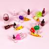 DRWATE Mini Wine Bottles Cake Toppers with 12 Mini Wine Bottles 5 Mini Wine Glasses 1 Toilet 1 Beauty Doll 21st Birthday Cake Topper for Celebrating 21st Birthday (Brown) view 4