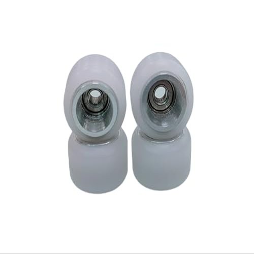 Leefai Fingerboard Wheels Hand embedded Alloy Layer - Hot Finger Skateboard Wheels-8.5mmx5.0mm - White with Alloy Colorway (SILVER)