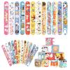 48 Pcs Slap Bracelets for Kids Holiday Party Favor Toys Slap Bracelets Bulk Cat Theme Snap Bracelet Birthday Party Supplies Classroom Prizes Wrist Bands Christmas Easter Halloween Holiday Gifts (Cat) view 1