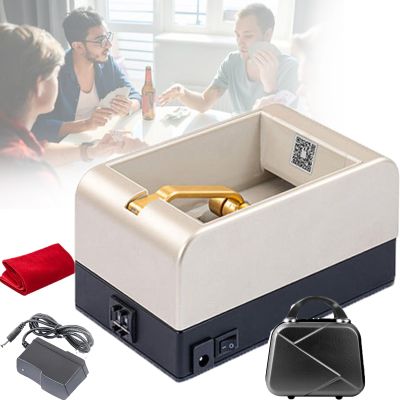 HNCXHX Automatic Card Dealer,Smart Automatic Poker Card Dealer,360 Rotating Anti-Cheating Playing Card,The Maximum Card 8 Pays 432 Pieces,Support Up to 8 Players,Home Card Games,Gold