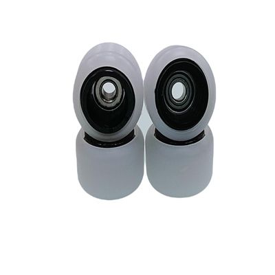 Leefai Fingerboard Wheels Hand embedded Alloy Layer - Hot Finger Skateboard Wheels - Ultra Spin Bearings Wheels - 7.8mmx4.8 mm - White Wheels with Alloy Colorway (BLACK)