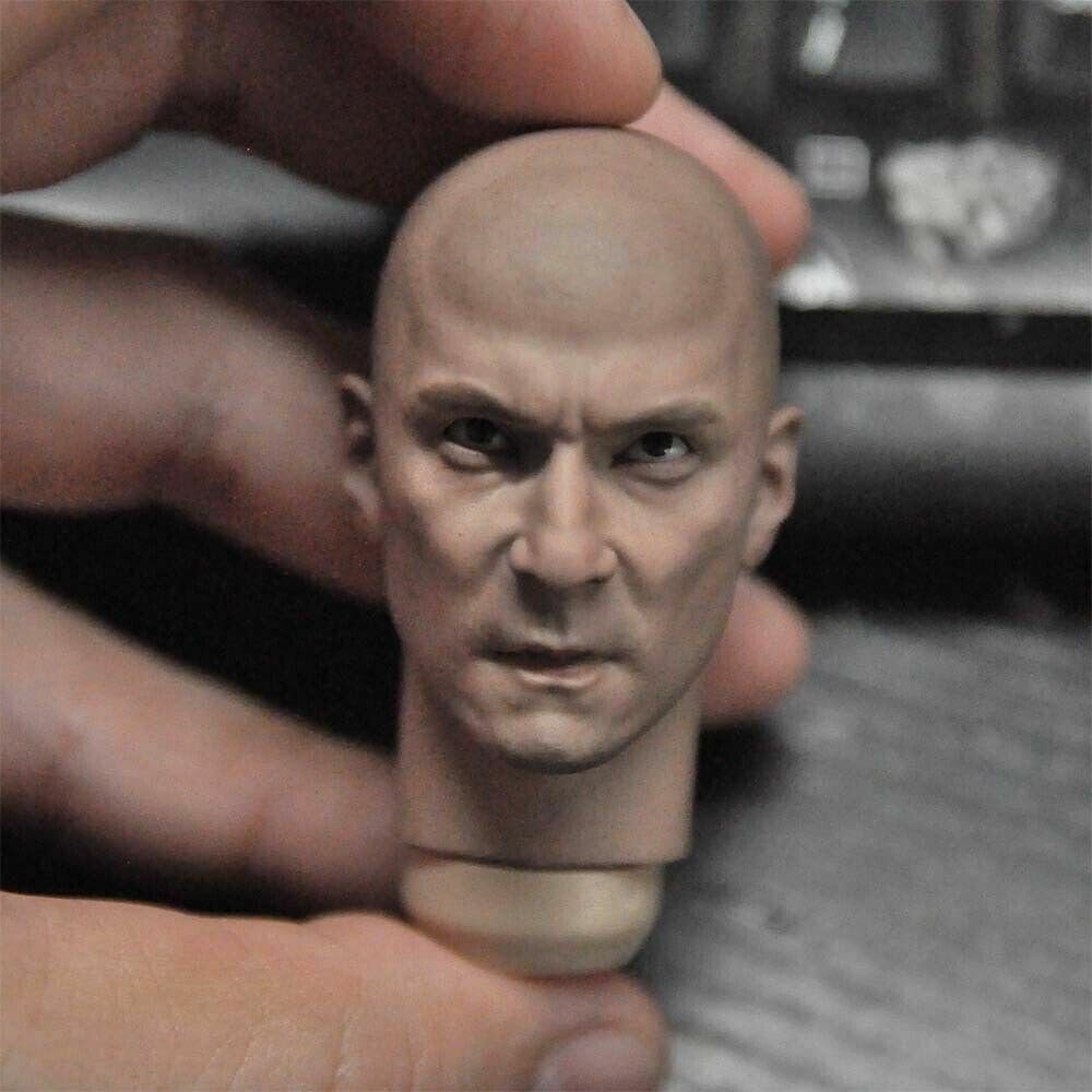 1/6 Scale Male Head Sculpt,Asian Male Head Sculpt Carved for 12inch Soldier Action Figure Body Collection (N)