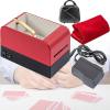 HNCXHX Automatic Playing Card Dealer,Automatic Card Dealer Shuffler,Intelligient Casino Poker Card Shuffling Dealer,Casino Playing Card Table Accessories,Support Up to 8 Players,Red view 1