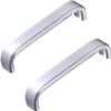 D Handle,Door Cupboard Knobs,Furniture Drawer Pulls,Furniture Cabinet Handles Aluminum Kitchen Door Handles with Screws 2 Pieces Door Handle Modern Knobs Wardrobe Handle Handle for Kitchen, Drawer, Be view 1