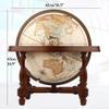 POCHY Practical Globe Large World Globe Wood Base Educational Globe 12 Inch Retro Art Geographic Globe for Office Shelf Desktop Display Beautifully Decor view 2