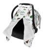 Personalized Baby Car Seat Canopy for Babies, Custom Name Woodland Deer Bear Baby Car Seat Covers for Boys Girls, Opening Minky Nursing Breastfeeding Cover for Infant, Carseat Canopies for Newborn view 2