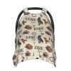 Personalized Baby Car Seat Canopy for Babies, Custom Name Cowboy Western Baby Car Seat Covers for Boys, Opening Minky Nursing Breastfeeding Cover for Infant, Carseat Canopies for Newborn view 1