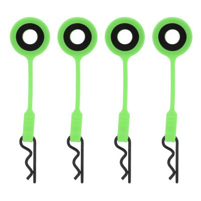 RC Car Shell Body Fixed Clips Retainer, 4PCS RC Body Clips Pins, Silicone Metal Universal 6 Colors Parts for 1/10 RC Car ()