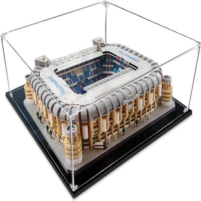 Display Case for(Real Madrid Santiago Bernabu Stadium) Building Blocks Model,Display Case Acrylic Showcase for L-e-g-o 10299(Not Include Building Blocks)(3mm)