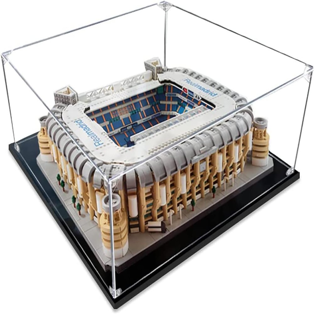 Display Case for(Real Madrid Santiago Bernabu Stadium) Building Blocks Model,Display Case Acrylic Showcase for L-e-g-o 10299(Not Include Building Blocks)(3mm)