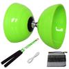 Erencook Chinese yoyo Diabolo Set- Triple Bearings Diabolo Chinese Yo-yos Juggling Toys Colorful Diabolo with Diablo Sticks, Diabolo String&Net Bag (Green) view 1