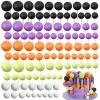 108 Pcs Balls Cake Topper DIY Cupcake Insert Foam Balloons for Cake Baking Wedding Anniversary Birthday Decoration(Purple Orange Black Green White,Multi Sizes) view 1