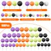 108 Pcs Balls Cake Topper DIY Cupcake Insert Foam Balloons for Cake Baking Wedding Anniversary Birthday Decoration(Purple Orange Black Green White,Multi Sizes) view 2