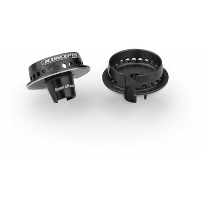 JConcepts 27032 Fin 13mm Spring Cup 5mm Off-Set Black Fits Team Associated 1