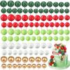 108 Pcs Balls Cake Topper DIY Cupcake Insert Foam Balloons for Cake Baking Wedding Anniversary Birthday Decoration(Various Green, Red, Gold, White,Multi Sizes) view 1