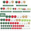 108 Pcs Balls Cake Topper DIY Cupcake Insert Foam Balloons for Cake Baking Wedding Anniversary Birthday Decoration(Various Green, Red, Gold, White,Multi Sizes) view 2