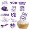 TCU Cupcake Topper Party Supplies for Football, Birthday, Graduation Party Decorations (24 Pieces) (TCU Horned Frogs) view 1