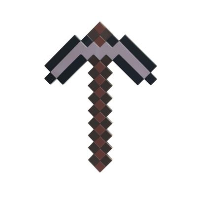 Minecraft Netherite Pickaxe Costume Accessory, Official Plastic Dress Up Prop, One Size