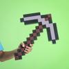 Minecraft Netherite Pickaxe Costume Accessory, Official Plastic Dress Up Prop, One Size view 2